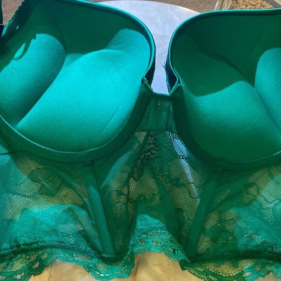 New VS VERY SEXY Bombshell Add-2-Cups Push-Up Corset Top Green 32b & small - Picture 13 of 16
